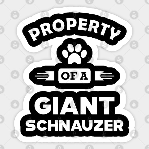Giant Schnauzer - Property of a giant schnauzer Sticker by KC Happy Shop